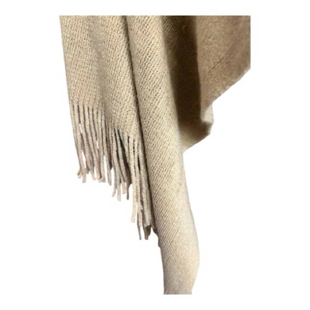 EUC Shiraleah elegant camel knit poncho with fringe | one size - Picture 4 of 6